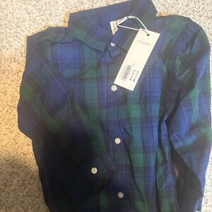 NWT Janie and Jack 18-24 month baby boy flannel shirt onesie